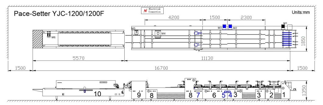 Auto 4 6 Corner Crash Lock Bottom Folder Gluer 400m/Min 210-800GSM Universal Folding Gluing Machine